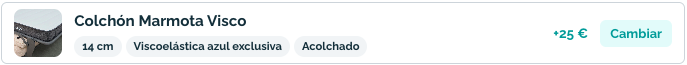 Colchón Marmota Visco. Colchón premium con extra de confort y suavidad gracias a la viscoelástica exclusiva Marmota.
