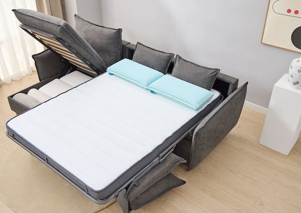 Aplica el código SOFA20 y ahorra 20€ ADICIONALES al descuento de las Rebajas de Verano en el Sofá Cama CHAISE LONGUE de Marmota.