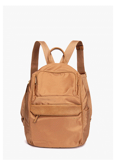 mochila nylon cognac