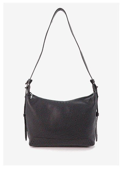Bandolera en piel negra
