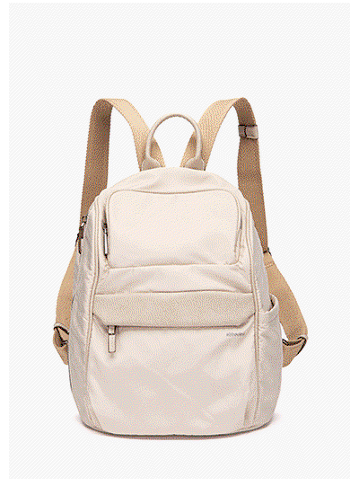 Mochila textil beige