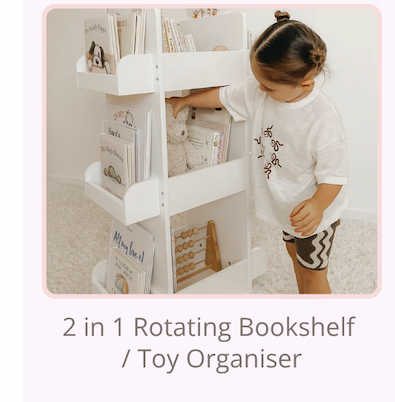 Shop 2 in 1 Rotating Bookshelf / Toy Organiser