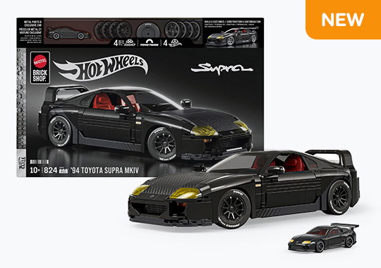Mattel Brick Shop Hot Wheels Elite Series 94 Toyota Supra MKIV Building Set