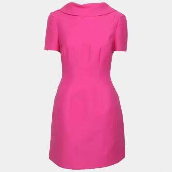 Pink Wool Blend Bow Detail Min