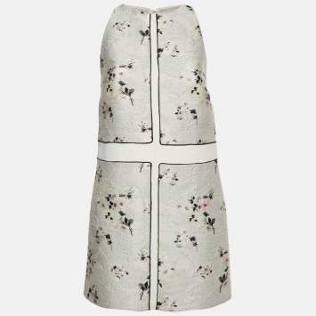 White Floral Jacquard Sleevele