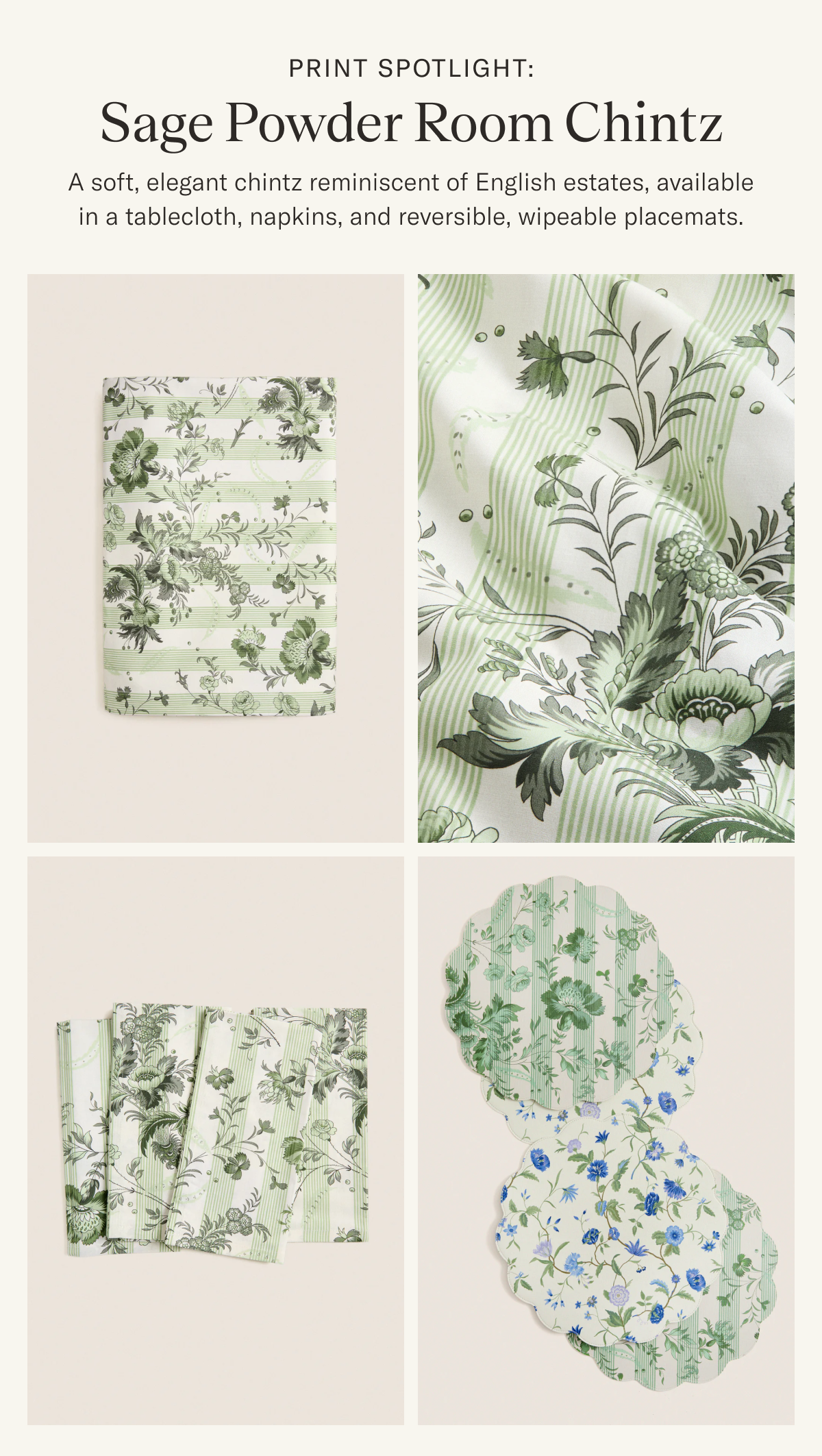 Print Spotlight: Sage Powder Room Chintz
