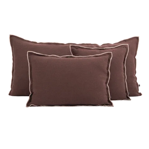 Housse de coussin Seoni Haomy en lin lavé - 8 couleurs