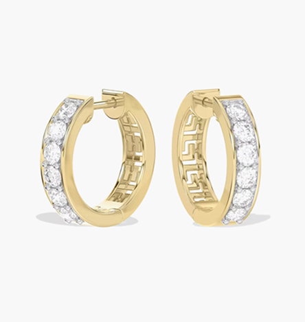 Men's Lab Grown Diamond Hoop Earrings