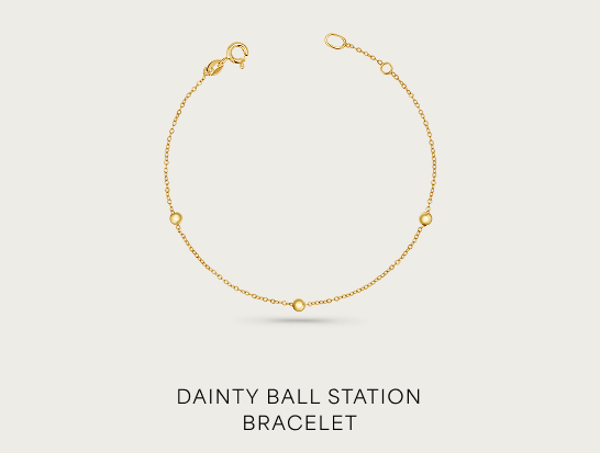 Dainty Ball Station Bracelet