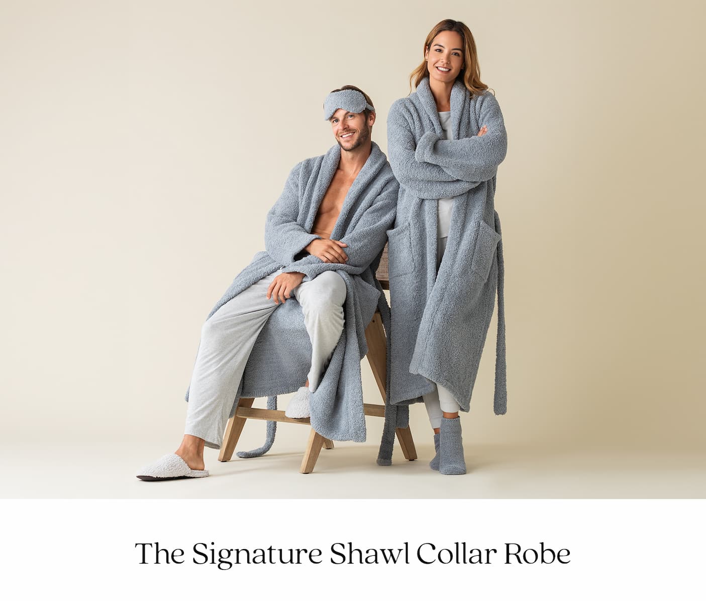 Signature Shawl Collar Robe in Maliblu