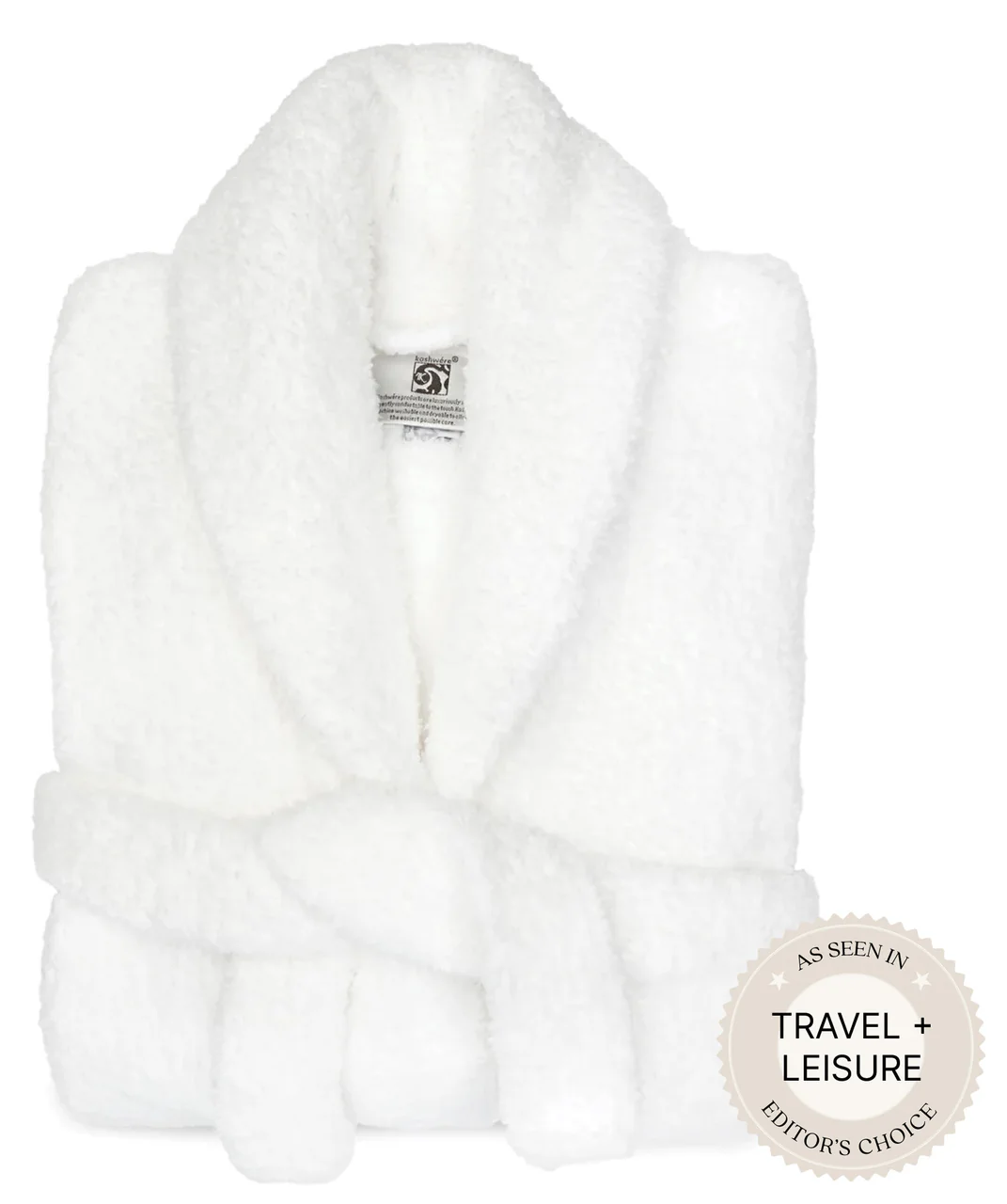Signature Shawl Collar Robe in White