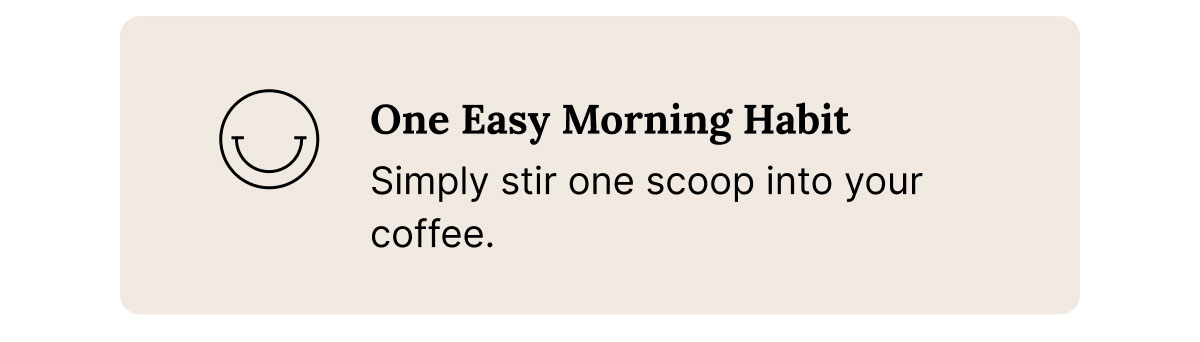 One Easy Morning Habit