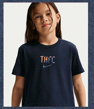 Spurs Nike Kids Navy THFC Wordmark T-Shirt 2026/27 | Spurs