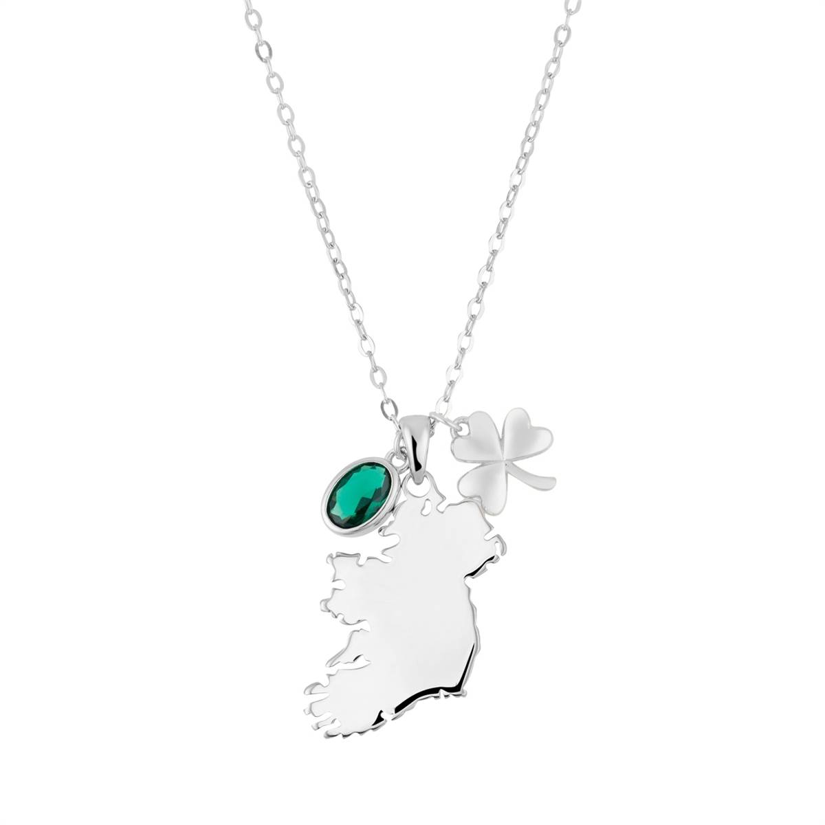 Argento Silver Ireland Charm Necklace