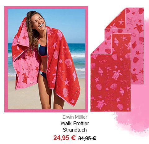 Erwin Müller Walk-Frottier Strandtuch 24,95€! 