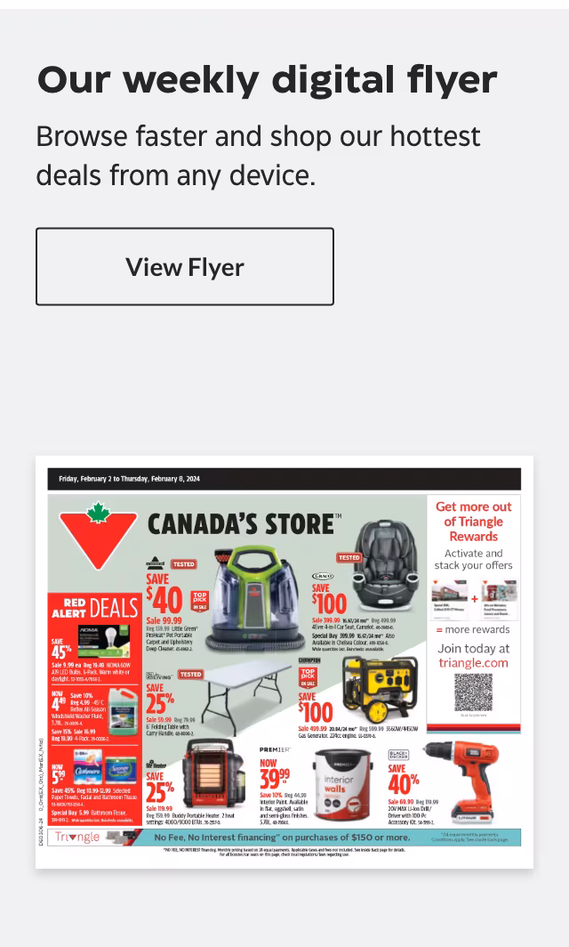 Our weekly digital flyer. Browse faster and shop our hottest deals from any device. View flyer