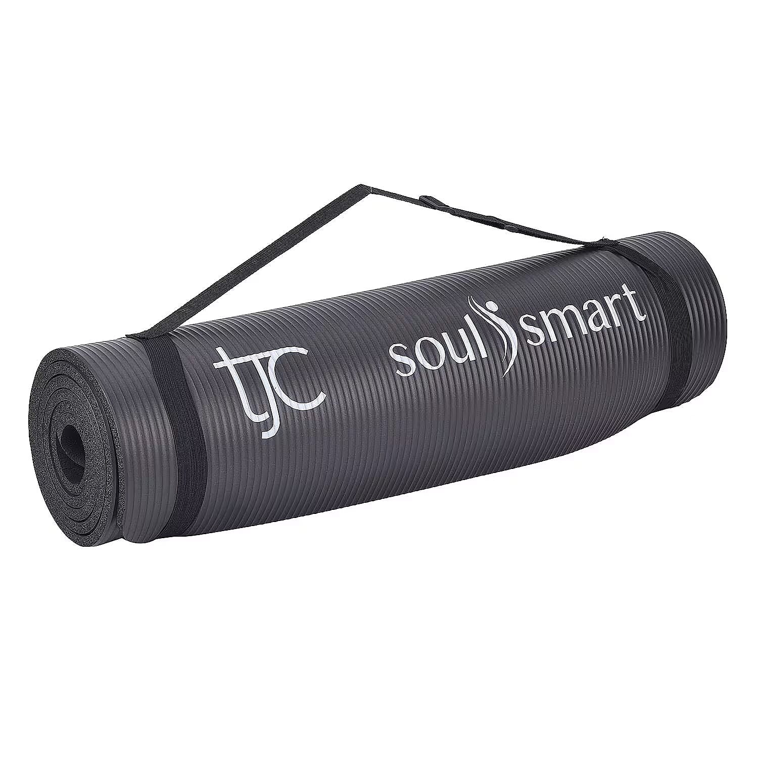 Image of NBR Yoga Mat with Strap (188x61x1.27 Cm) - Blue