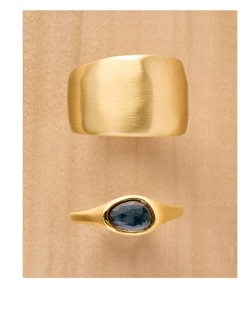 Serra Ring & Cala Signet Ring.