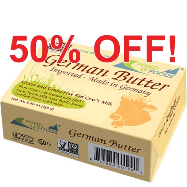 Image of Grass-fed German Butter - 8.8 oz. ea. (packs of 16)