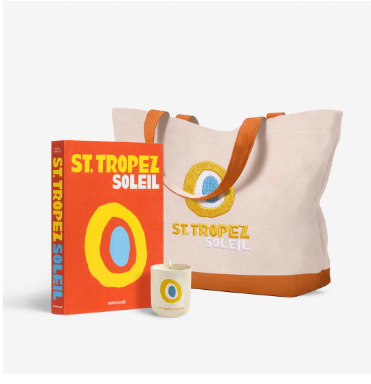 St. Tropez Tote, Candle & Book Gift Set