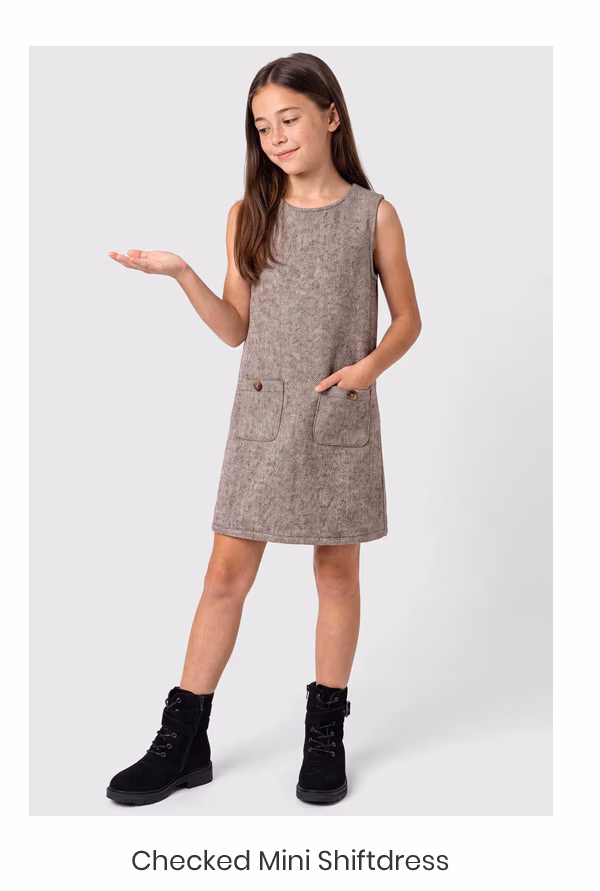 Checked Mini Shiftdress