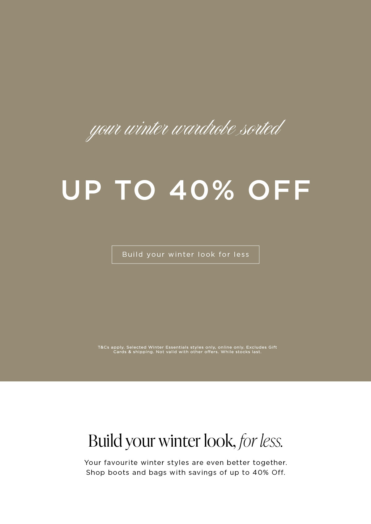 build your winter look for less