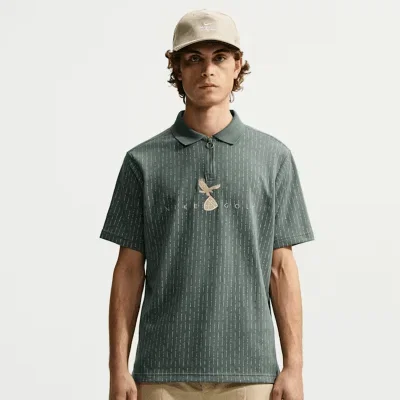 Image of Nike Dri-FIT Fairway Fresh Zip Neck Golf Polo Shirt