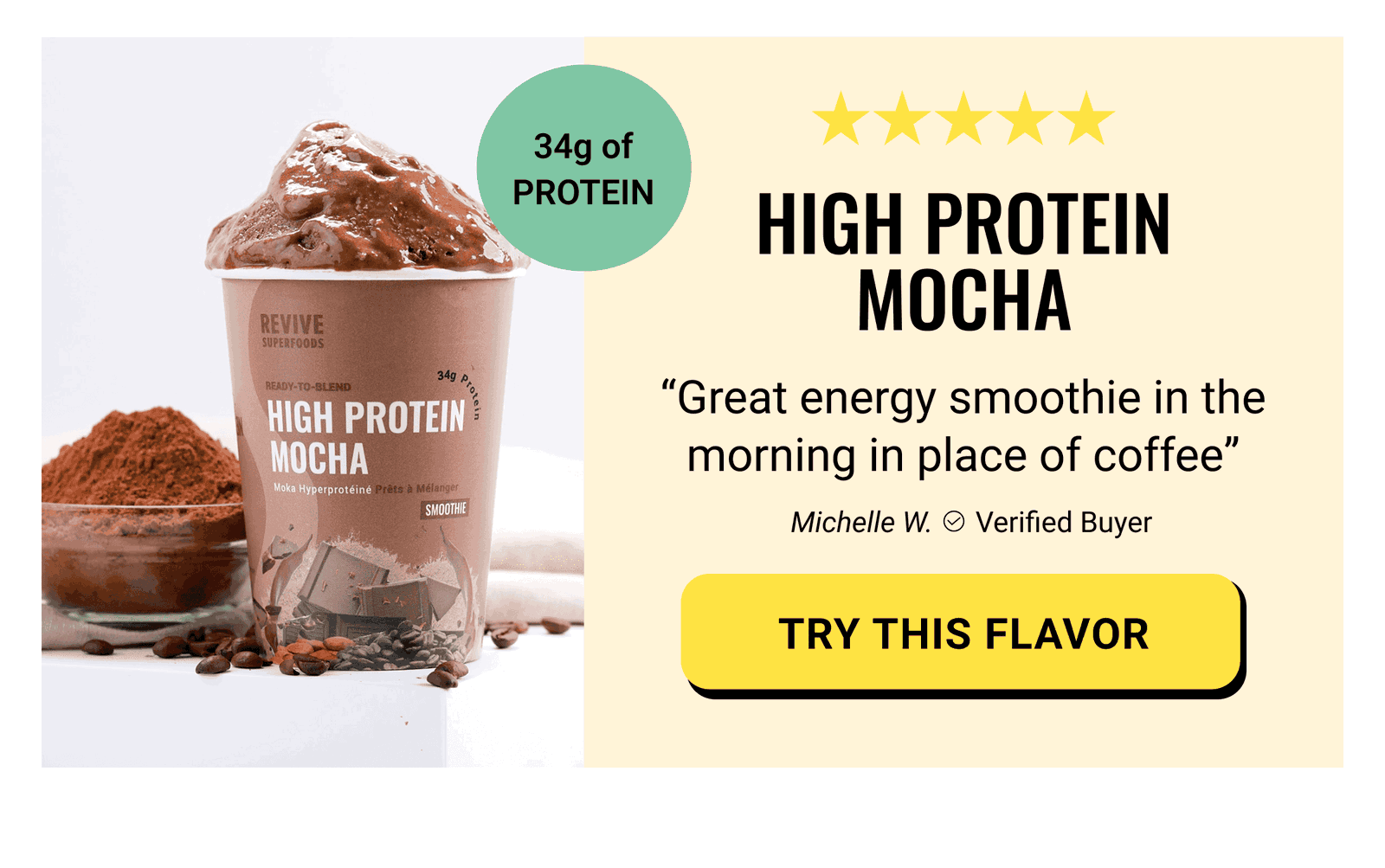 High Protein Mocha Smoothie