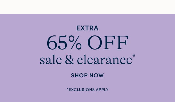 extra 65% off sale & clearance