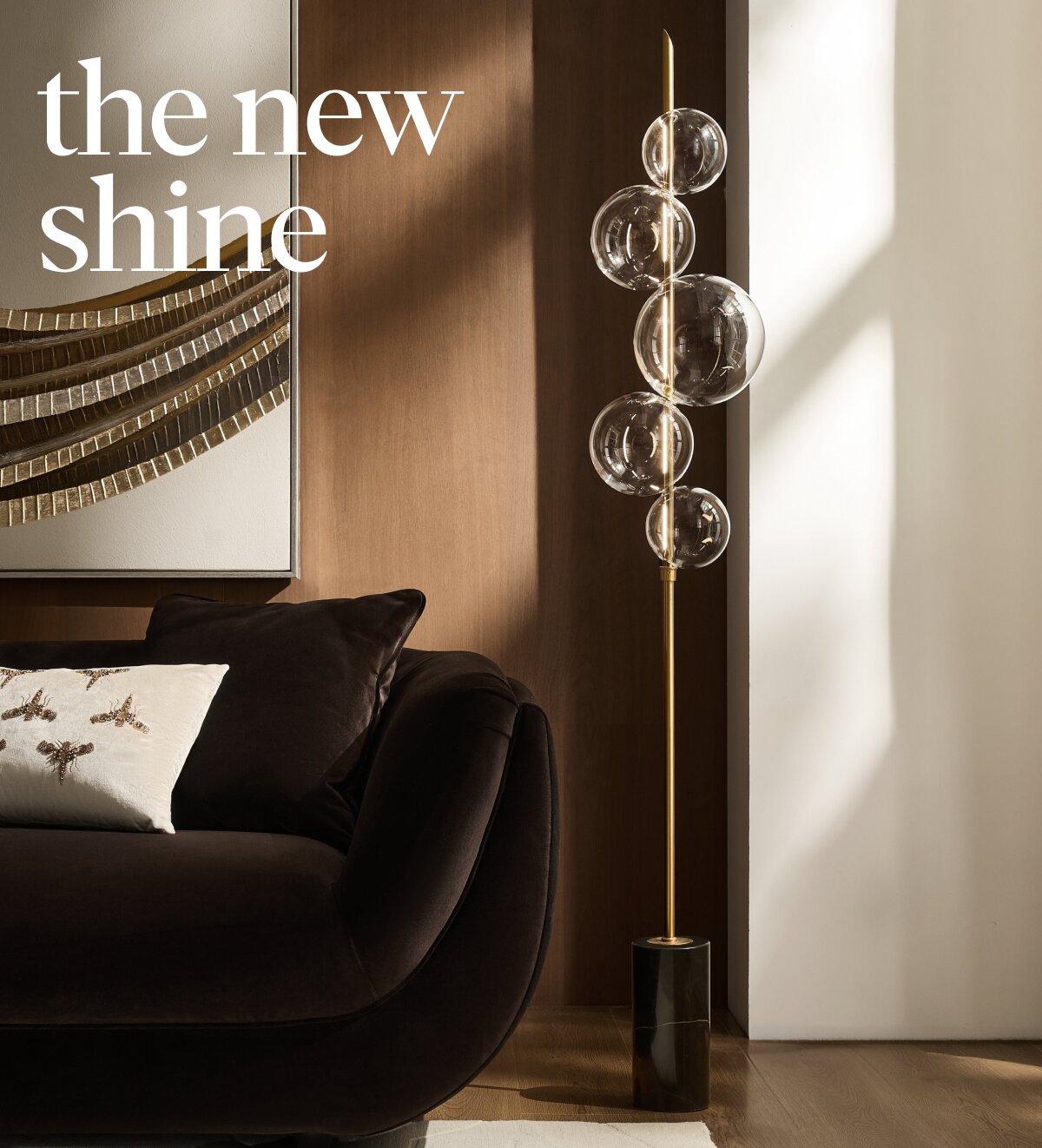 Bolla LED Glass Bubble Floor Lamp 63"