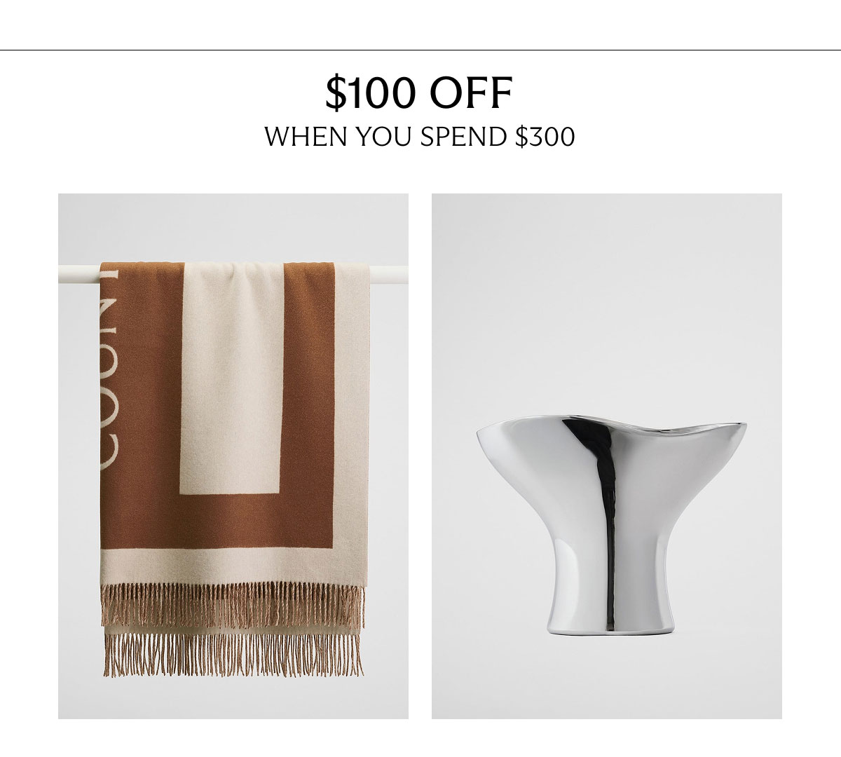 $100 OFF when you spend $300