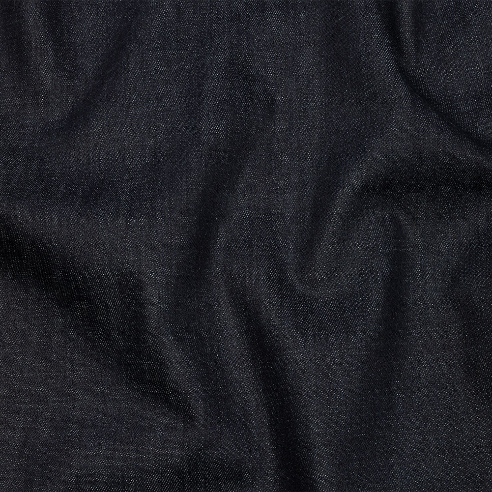 Image of Italian Dark Indigo Cotton Twill Denim