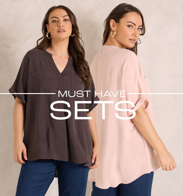 EVANS ESSENTIAL Curve 2 Pack Brown And Pink Utility Shirts