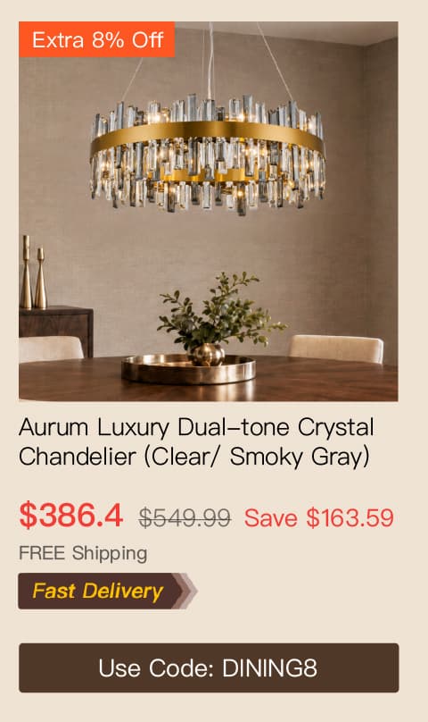 Aurum Luxury Dual-tone Crystal Chandelier (Clear/ Smoky Gray)