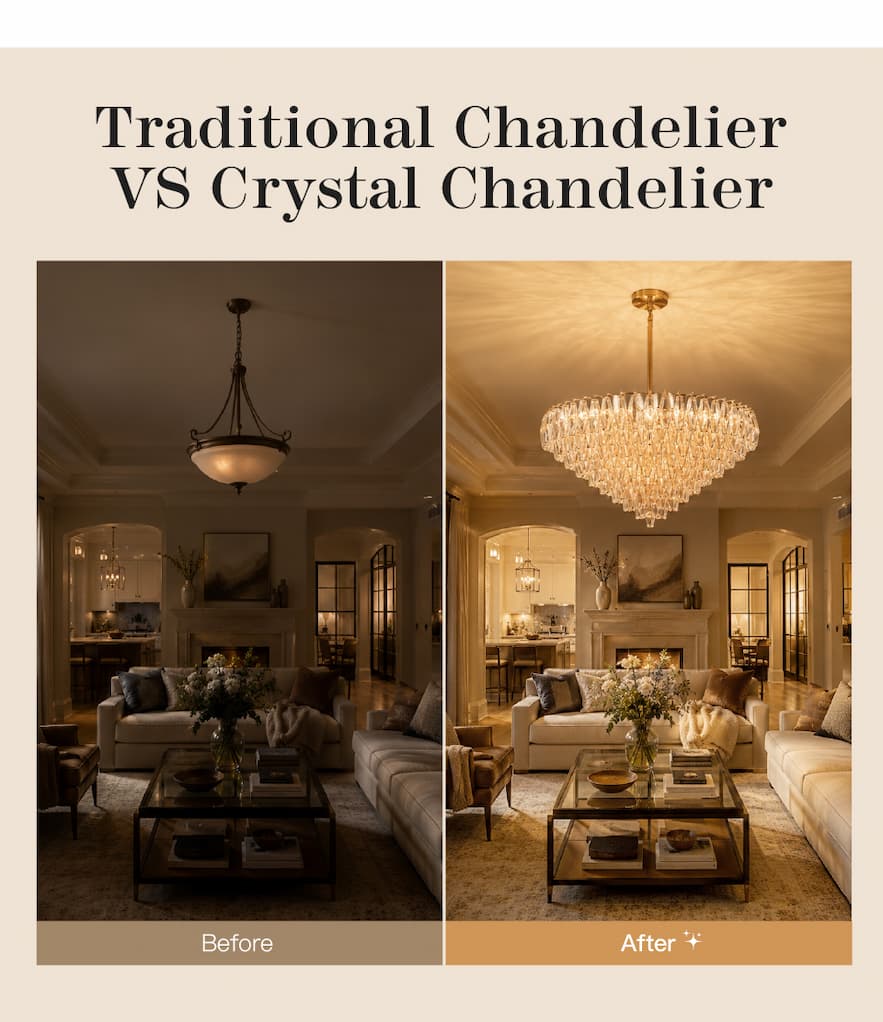 Chiara Glass Multi-Tier Round Chandelier
