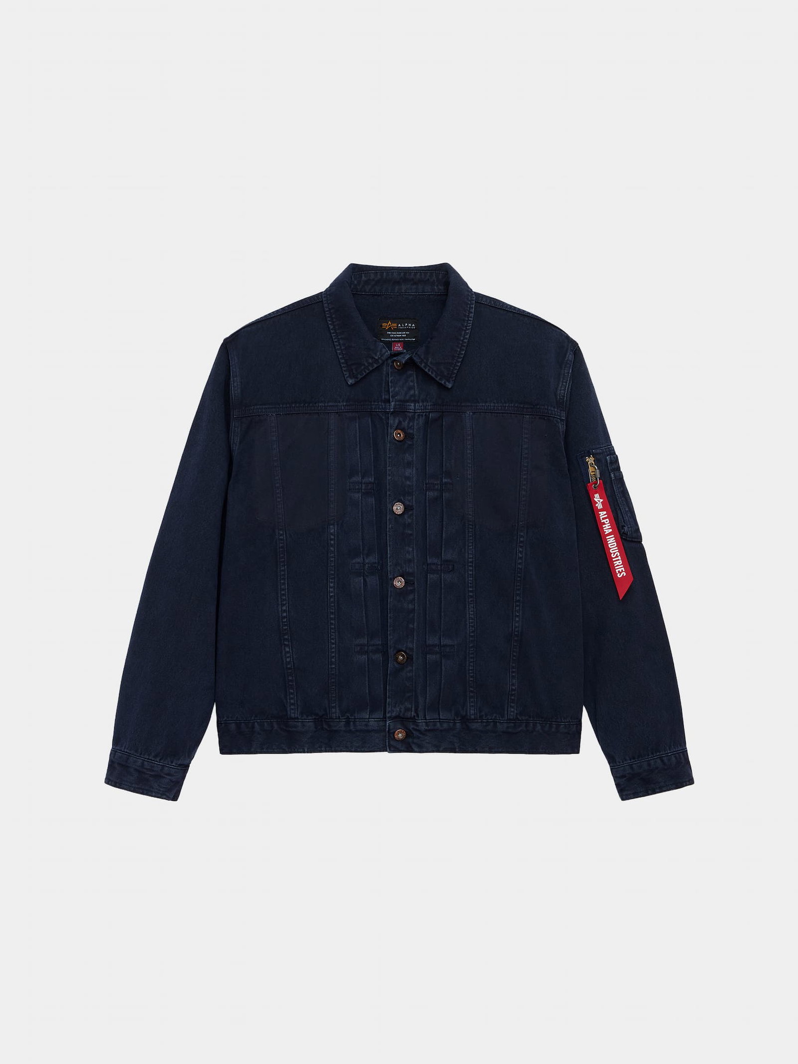 men's cotton dark denim jacket