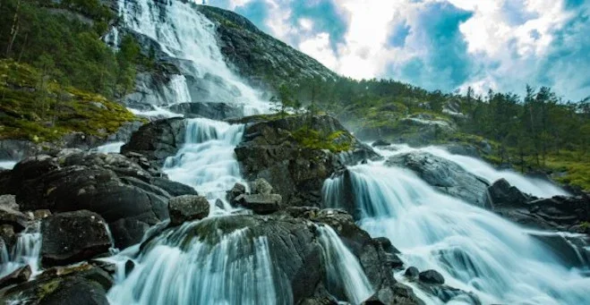 Langfoss Waterfall - click to find out more