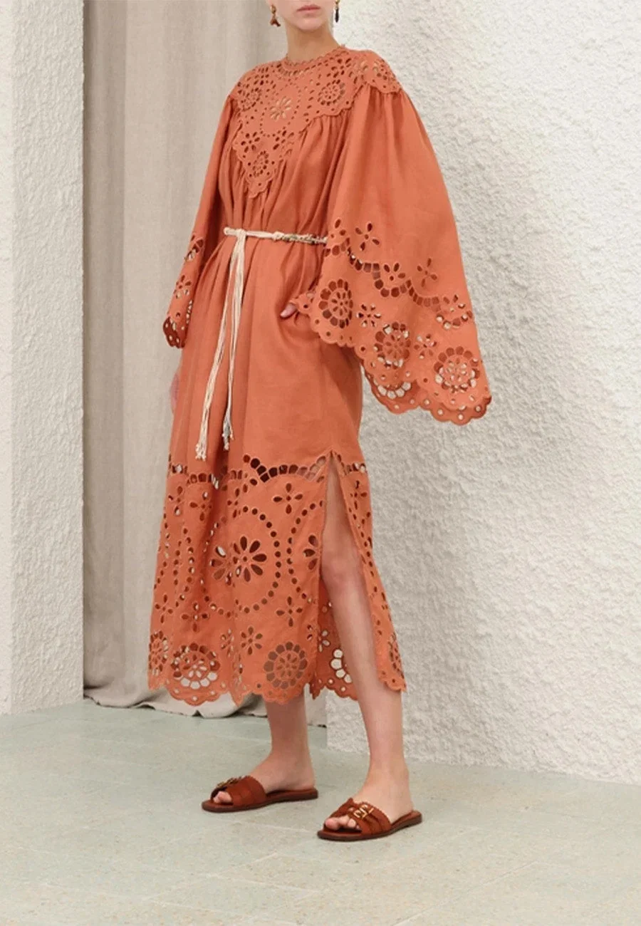Awaken Embroidered Yoke Maxi