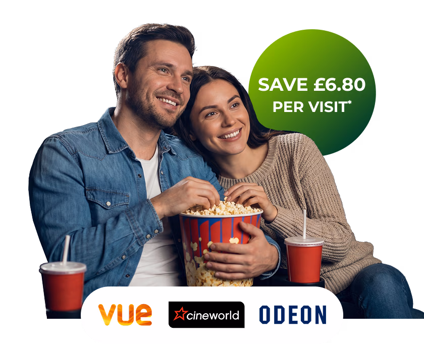 Using your tastecard on a cinema trip will save you £6.80 per visit.