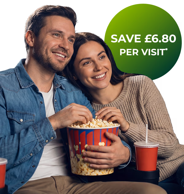 Using your tastecard on a cinema trip will save you £6.80 per visit.