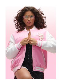 Varsity Bomber Jacket | Pink Lollipop Pink Friday