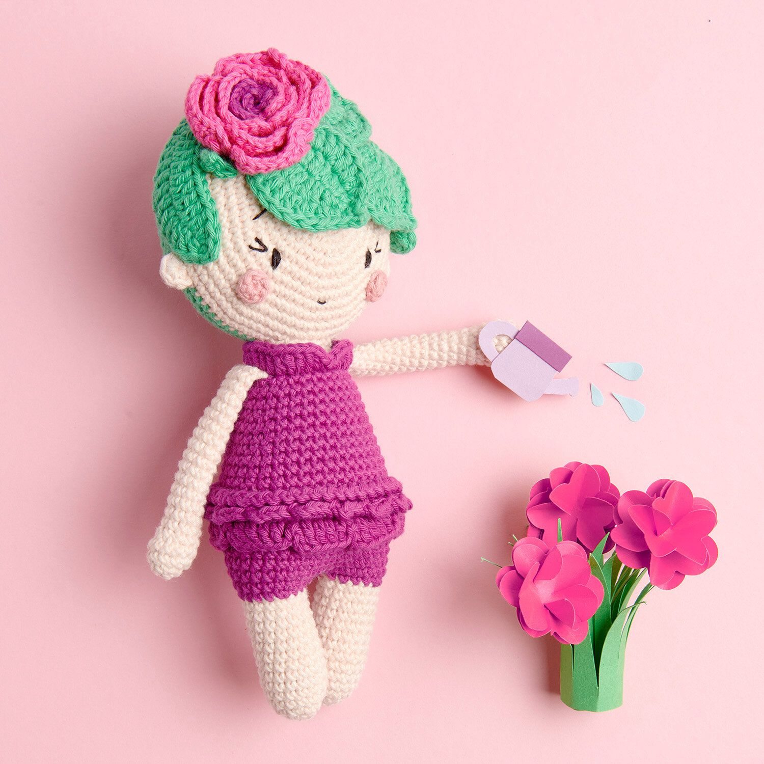 Häkelanleitung Rosie Rose aus Ricorumi dk