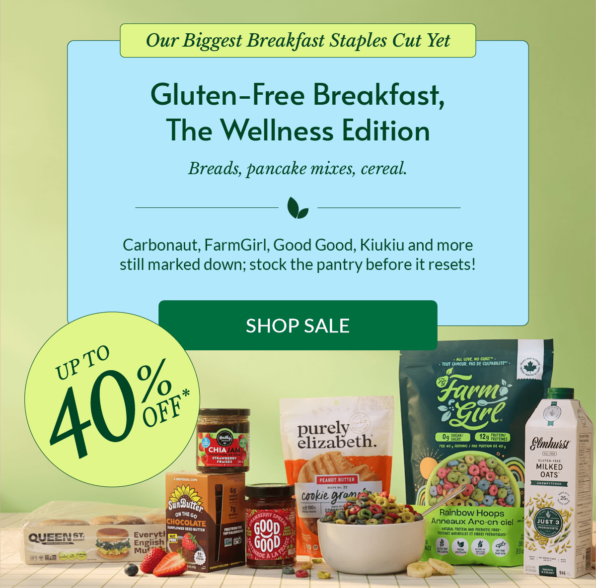 Gluten Free Breakfast Sale up to 40% off