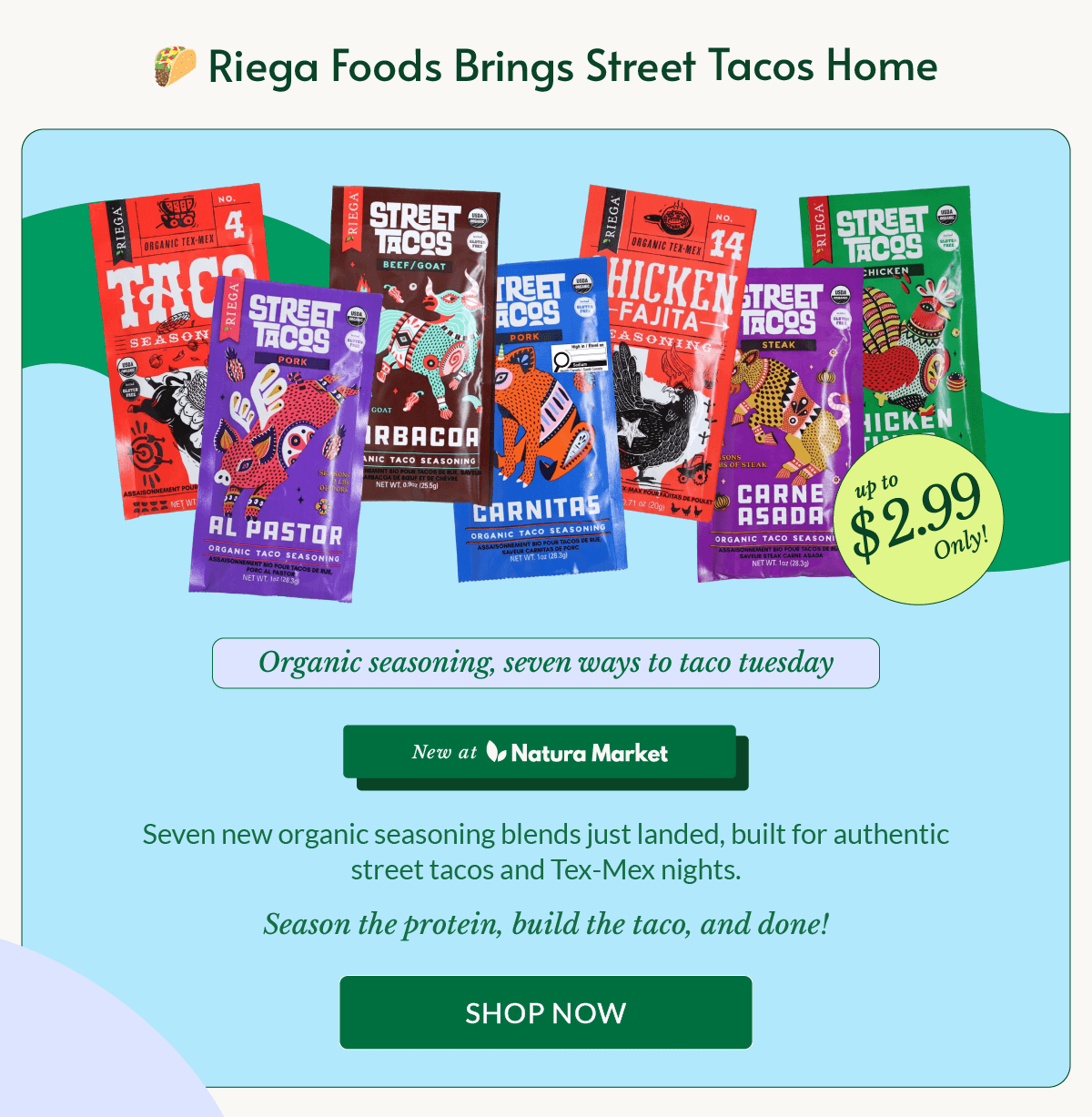 Riega Foods Seasonings / 7 New flavours / $2.69 Only