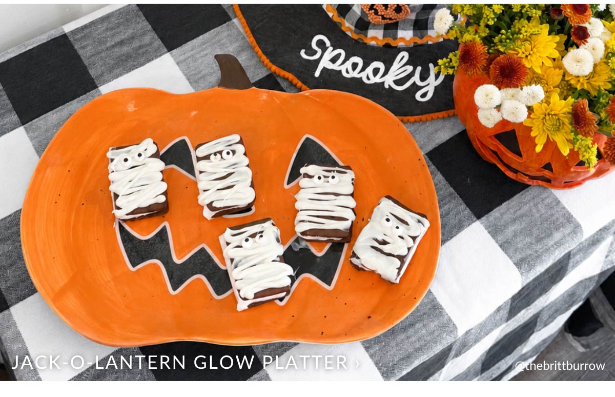 Jack-O-Lantern Glow Platter