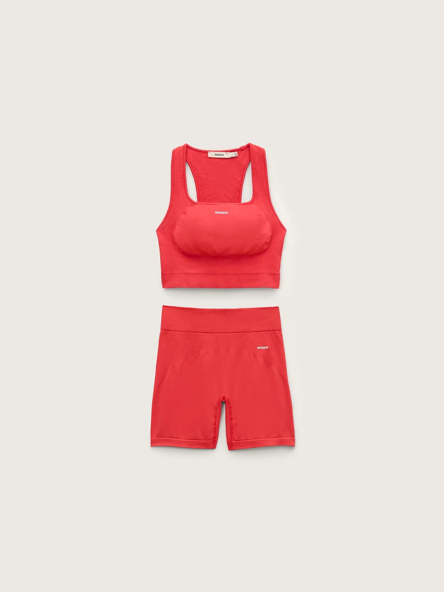 Image of Womens Bio-Based Tank Top and Cycle Shorts Bundle—Pulse Red