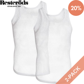 2 Stuks Verpakking Resteröds Organic Cotton Net Singlet