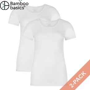 2 Stuks Verpakking Bamboo Basics Kate T-Shirt Round Neck