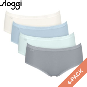 4 Stuks Verpakking Sloggi Basic Plus Midi Color