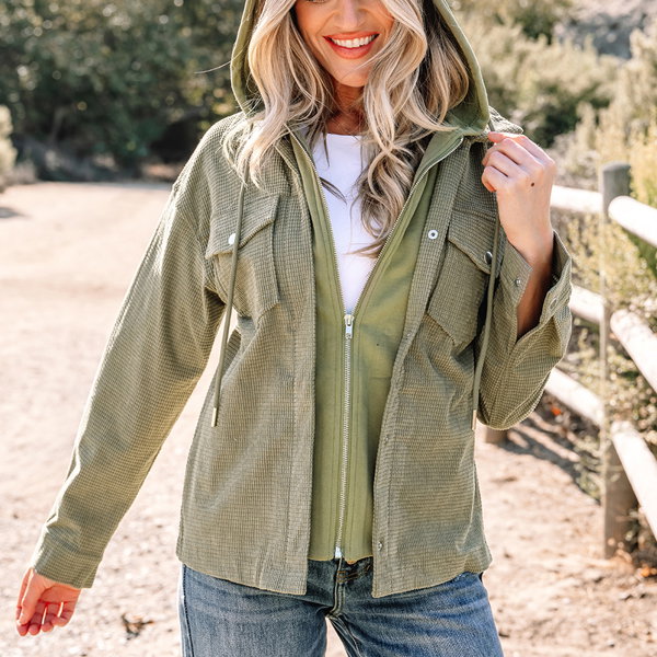 Undine Knit Textured Hooded Jacket